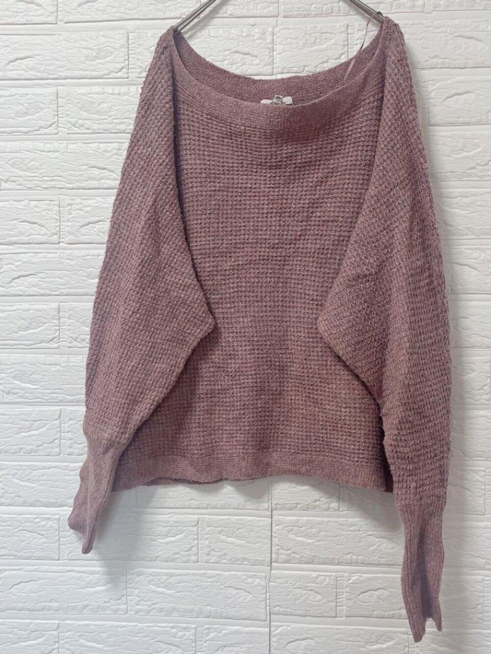 Mauritius Knit Boat Neck Long Hem Plain Pink